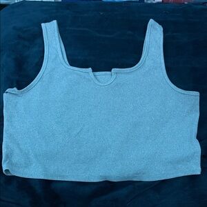 Gray Ribbed Women's Tank Top